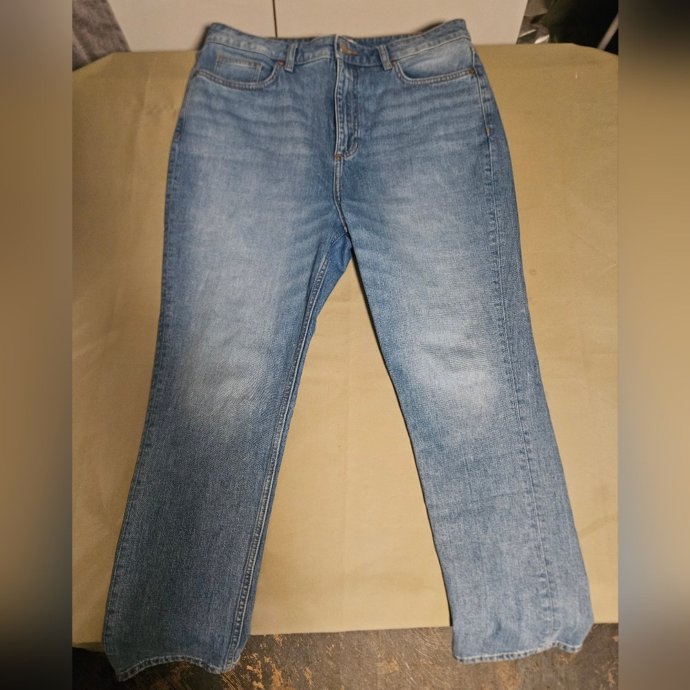 Elizabeth and James Straight Leg Jeans in Light Blue Denim